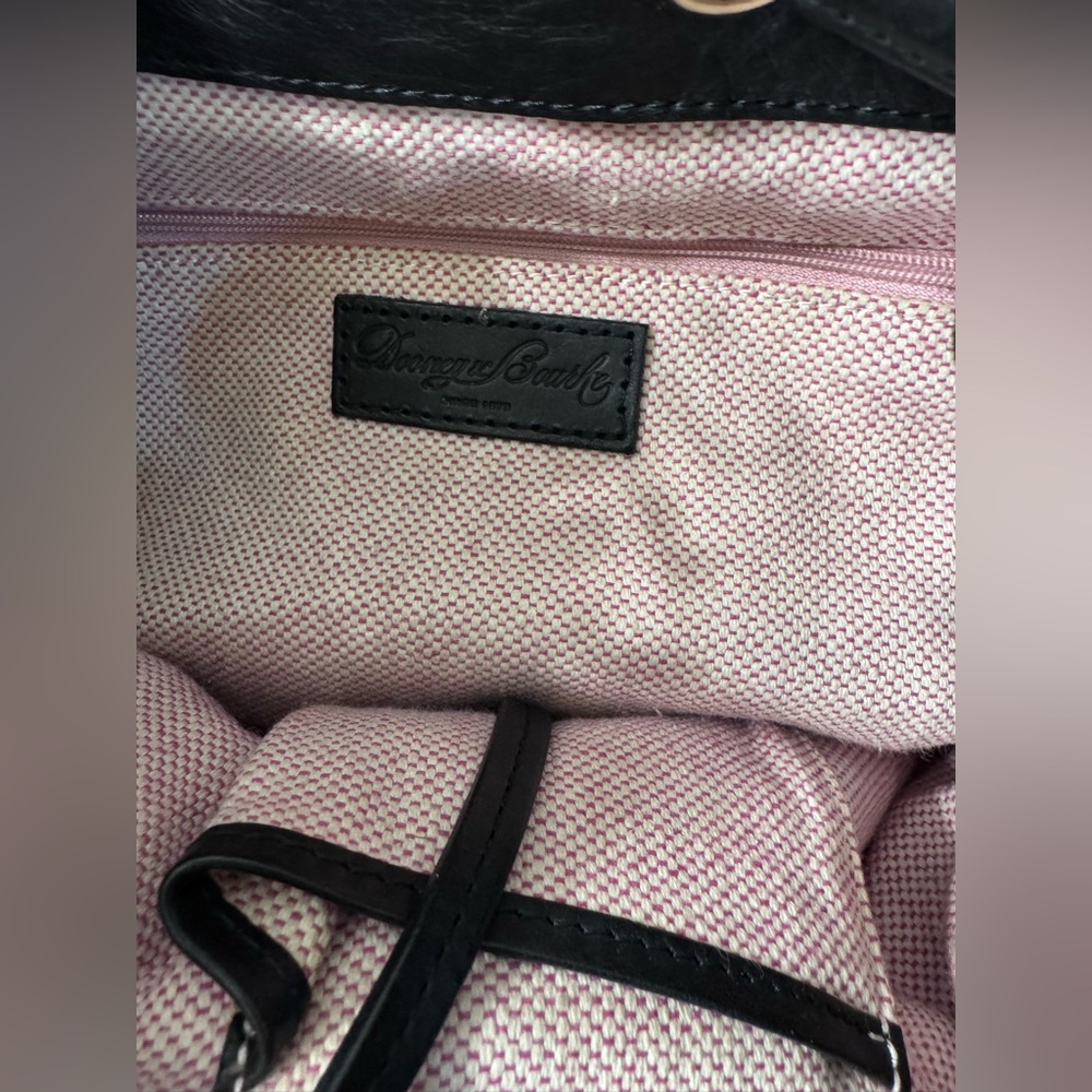 Dooney & Bourke Black Pebbled Leather Hobo Drawstring Bag - Picture 8 of 14